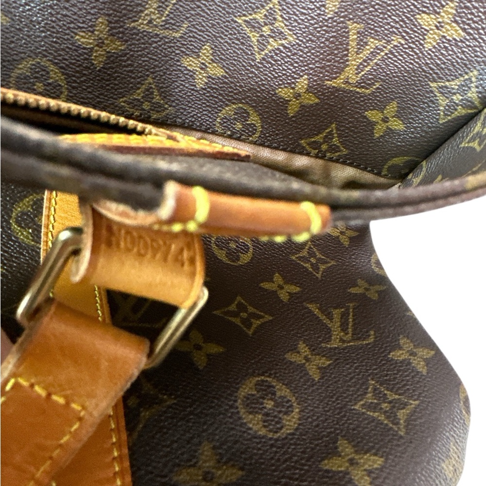 Louis Vuitton Classic Monogram Sac Shopper  Tote with Tan Straps - Picture 6 of 7